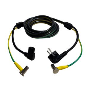 Medisch netsnoer | Schuko | C13 linksgehaakt | 3x 1.50mm²| Kleur: zwart | Lengte: 3m